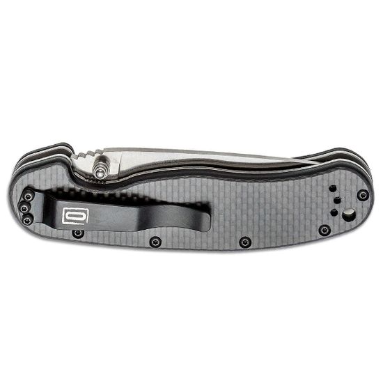 Ontario 8886CF RAT 1 - нож складн., черн. карбон. рукоять, клинок AUS8