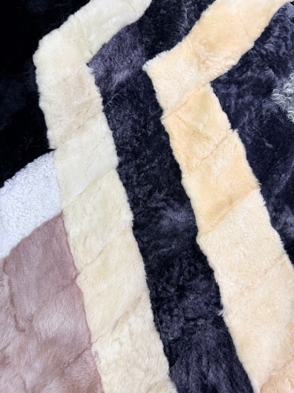 Покрывало меховое ковер из шкуры овчины