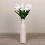 Цветы искусственные «Natur» 37см Тюльпаны 7шт белые