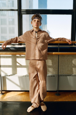 ZARA ХОЛЩОВЫЕ БРЮКИ ПРЯМОГО КРОЯ, ТЫКВЕННЫЙ