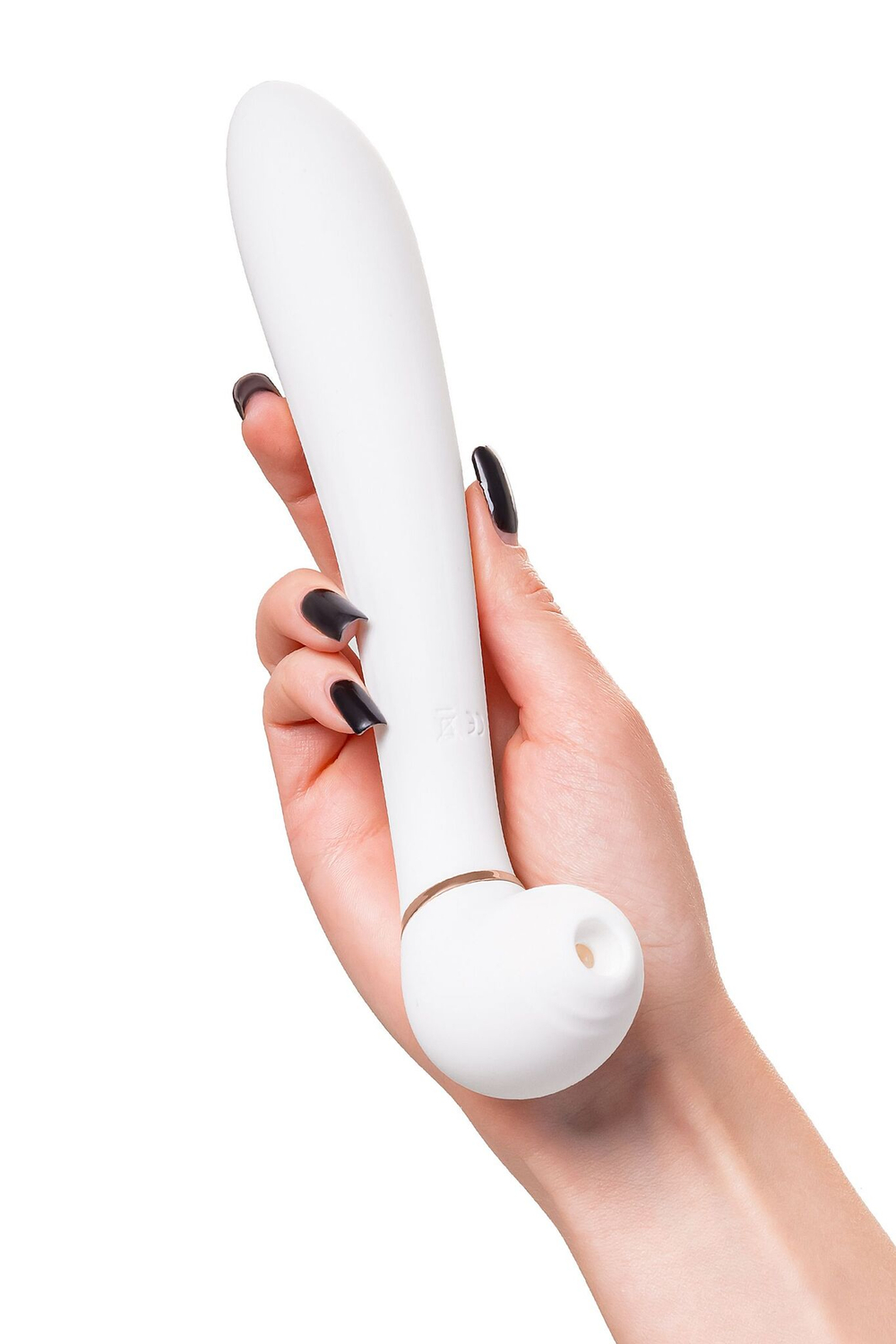 Белый вибратор с вакуумной стимуляцией Jasmine - 23 см. (Цвет: белый)