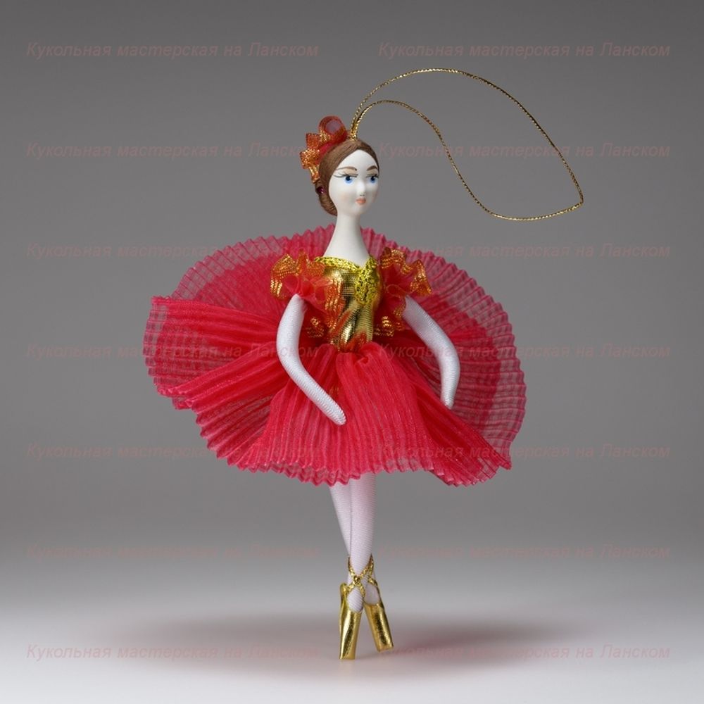 Ёлочная игрушка Балерина цветная
