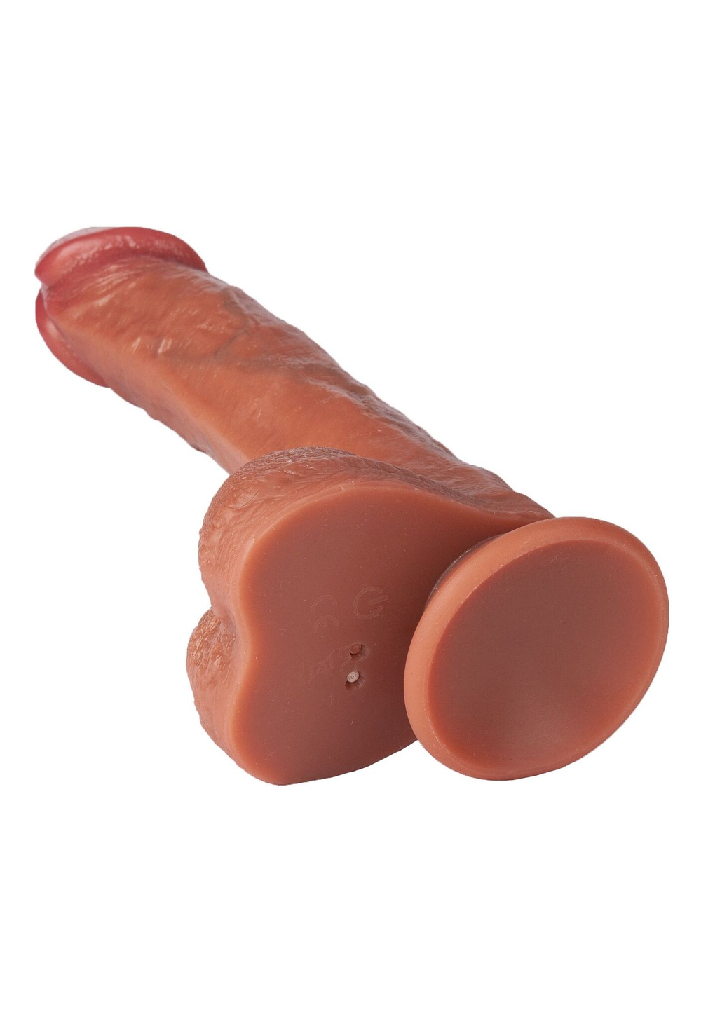 Реалистичный вибромассажёр с нагревом, вращением, возвратно-поступательными движениями и пультом ДУ