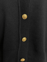 Кардиган 648 однотонный на пуговицах с V-образным вырезом