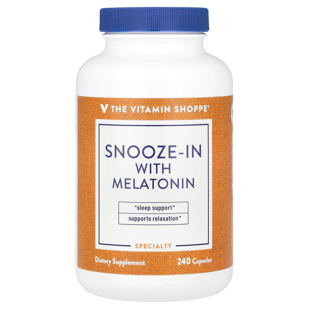 The Vitamin Shoppe, Snooze-In с мелатонином, 240 капсул