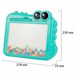 Мозаика магнитная развивающая для детей "Крокодил", стилус, 101 магнит, 10 карточек, BAMBOX, 665890