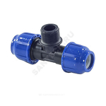 Тройник компрессионный ПЭ Дн 20х3/4"х20 НР Ру16 RTP (РосТурПласт) 11615