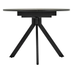 Стол Bradex Home Rudolf круглый раскладной 100-130x100x75см, Бетон слюда, чёрный