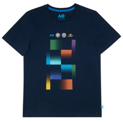 Футболка для мальчика теннисная Australian Open Grand Slam - небесный