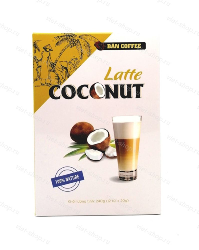 Растворимый кофе 3в1 с кокосовыми сливками, Вьетнам, 240 гр.