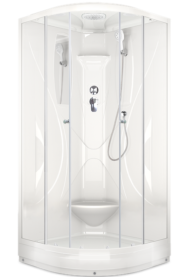 Душевая кабина DOMANI-Spa Eleganse,низ. под.,акр. мат, 90х90х218