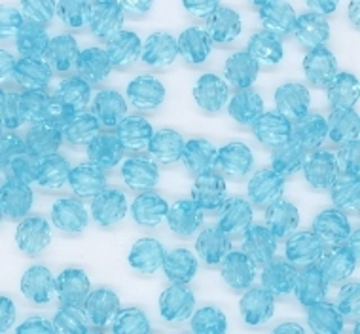 Бусины круглые гранёные пришивные акрил, Ø 6 мм, 50 гр