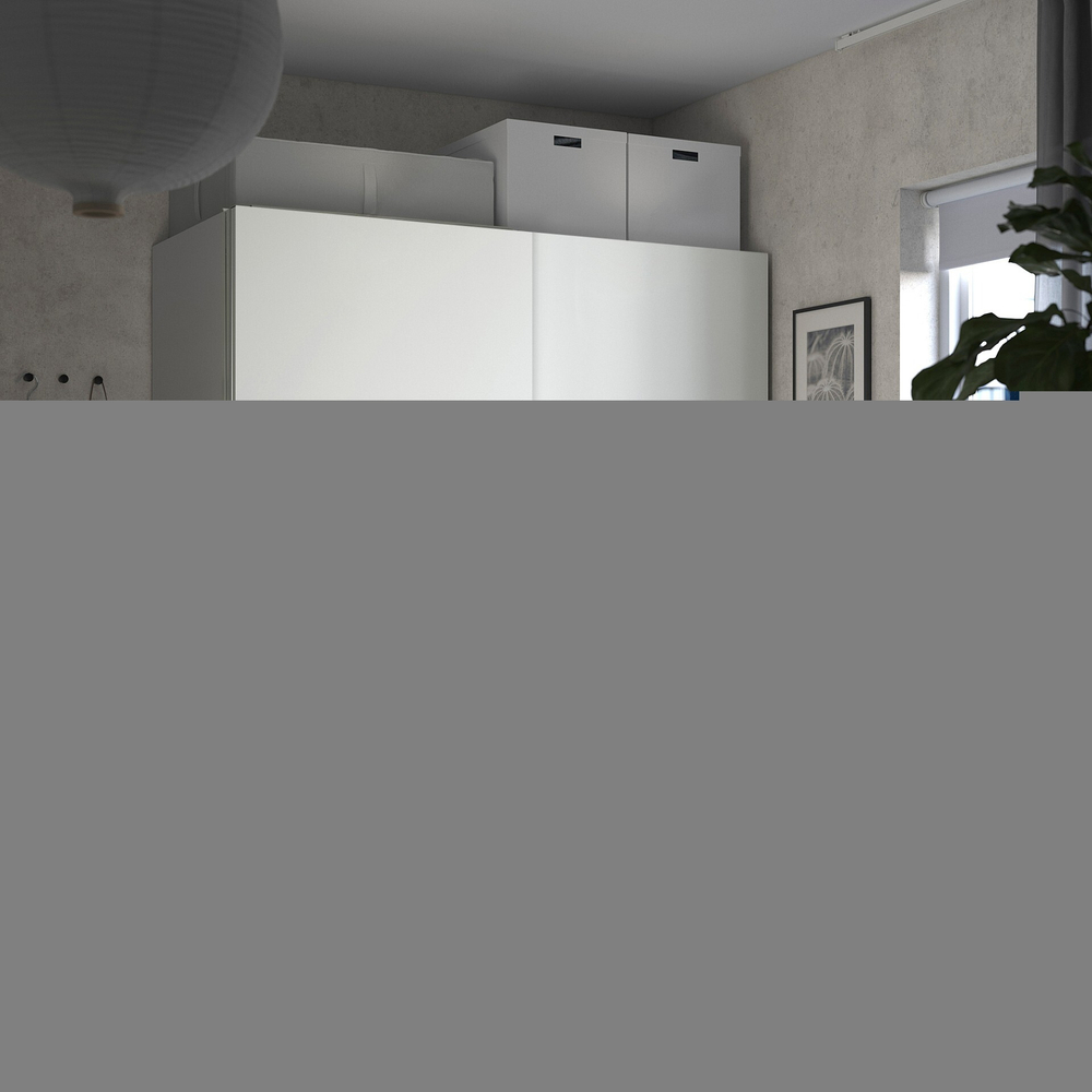 Шкаф-купе PAX HASVIC IKEA комбинация с 3 полками (белый)  140*60*240