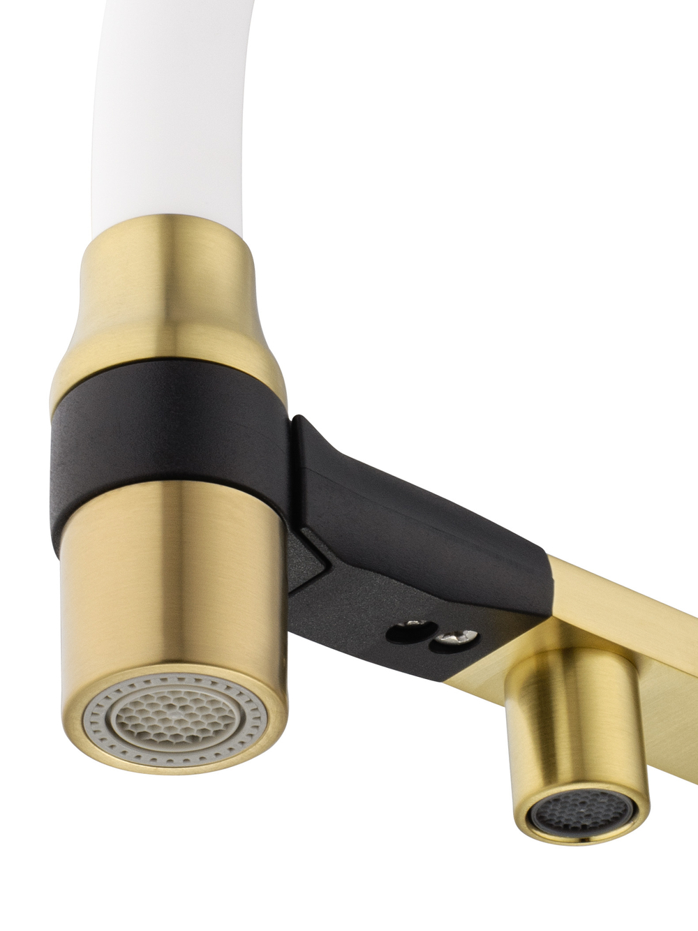 Смеситель для кухни с гибким изливом и подключением фильтра WONZON & WOGHAND, Брашированное золото (WW-88458013-BG(MW))