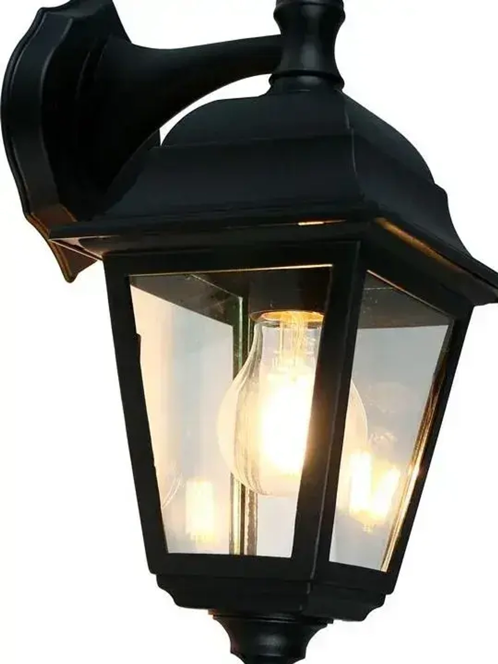 Фасадный настенный уличный светильник под лампу Е27, IP65, классическая форма, корпус пластик + стекло, цвет белый, Напрямую у производителя