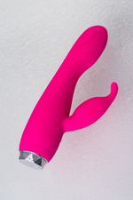 Розовый вибратор с клиторальным стимулятором L EROINA - 17 см. (Цвет: розовый)