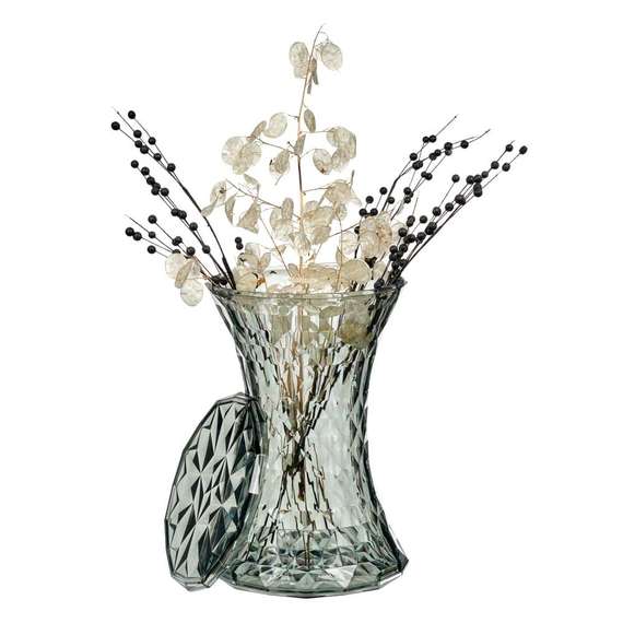 Столик-табурет Rock прозрачный серый