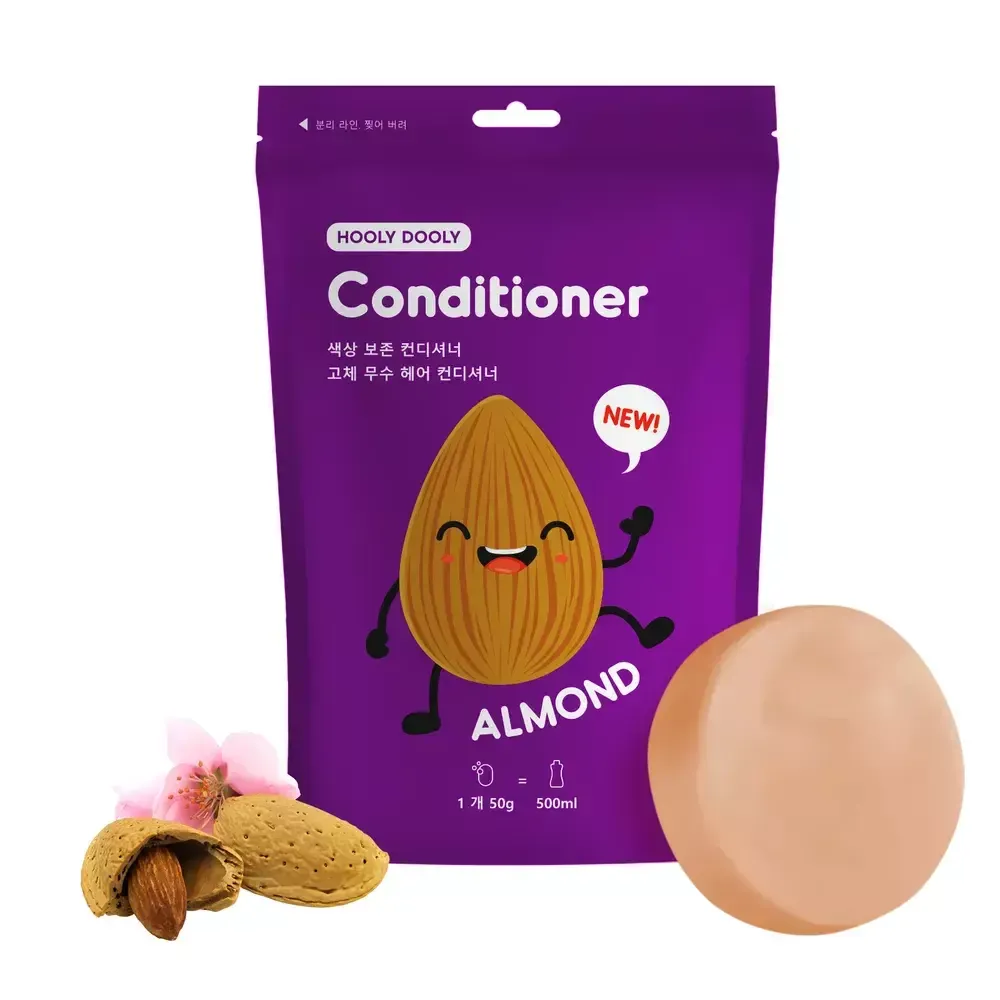 Кондиционер твердый для сохранения цвета окрашенных волос миндаль HOOLY DOOLY Almond Conditioner 50
