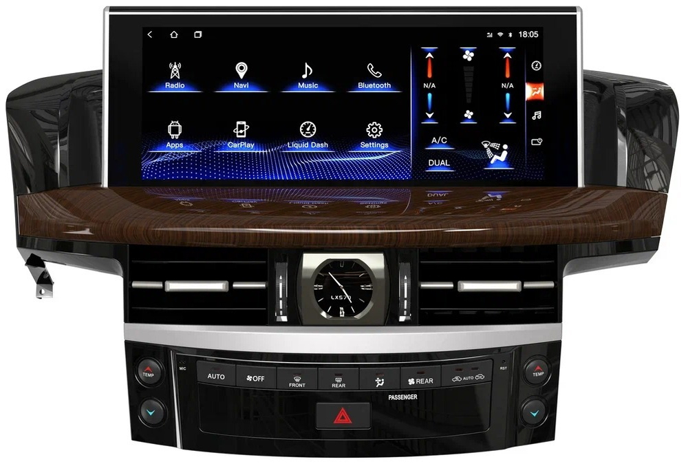 Магнитола для LX 570 2007-2015 (топовые комплектации) - Carmedia ZH-L1209WX на Android 12, 8Гб+128Гб, CarPlay, 4G SIM-слот