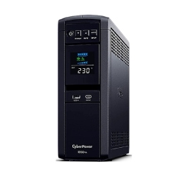 Источник бесперебойного питания CyberPower CP1350EPFCLCD ИБП (Line-Interactive, Tower, 1350VA / 810W USB / RS-232 / RJ11 / 45 / USB / SNMPslot charger A / С (6 EURO), с чистым синусом при работе от АКБ)