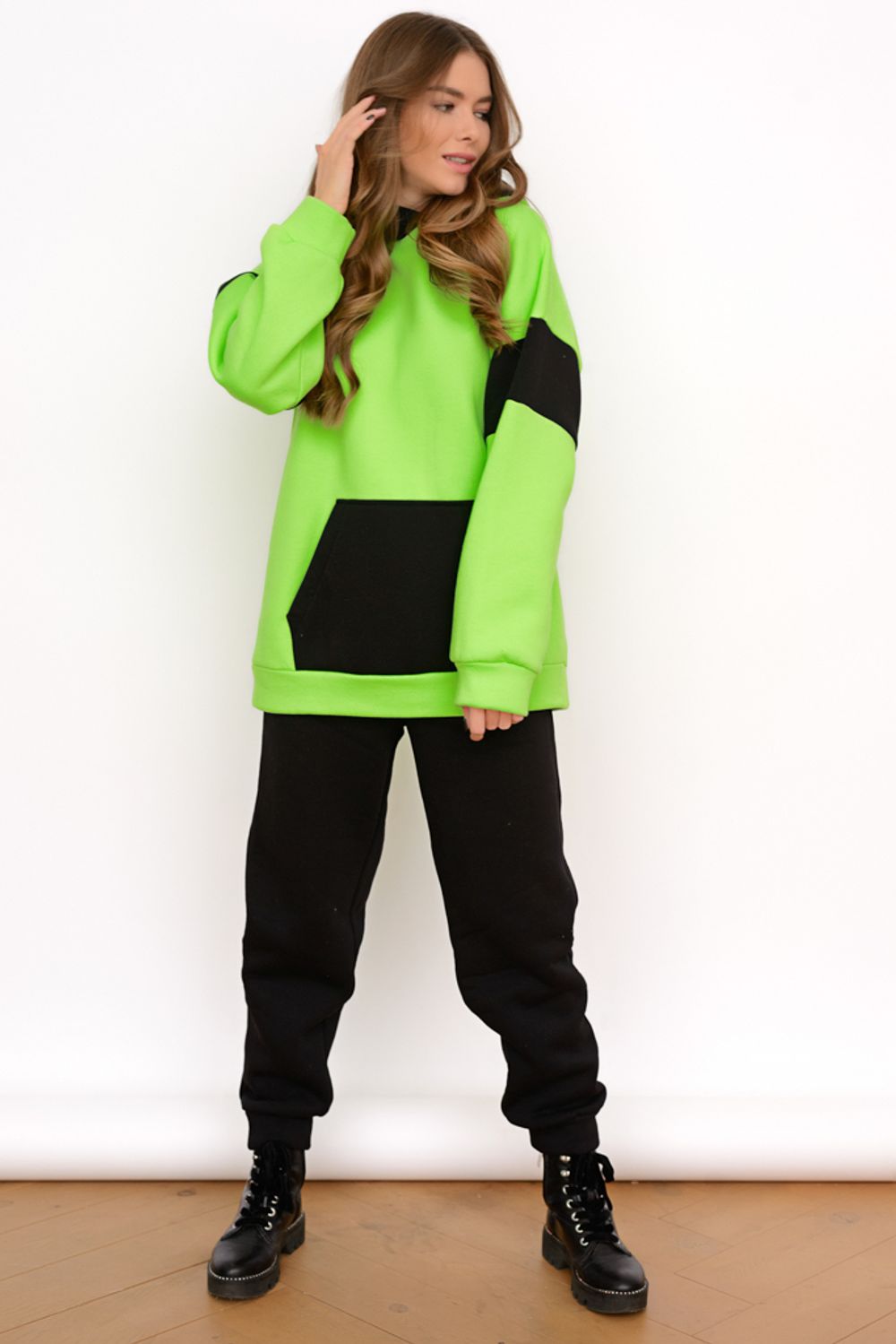 Костюм Лайм (черный/лайм) К11-47 Nikol