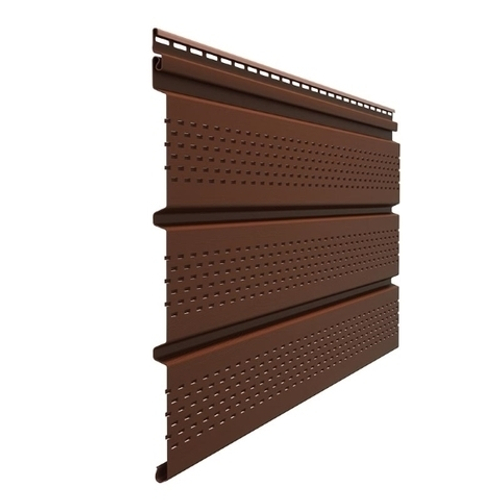 Софит акриловый T4 полностью перфорированный для сайдинга Grand Line 3,0 Коричневый