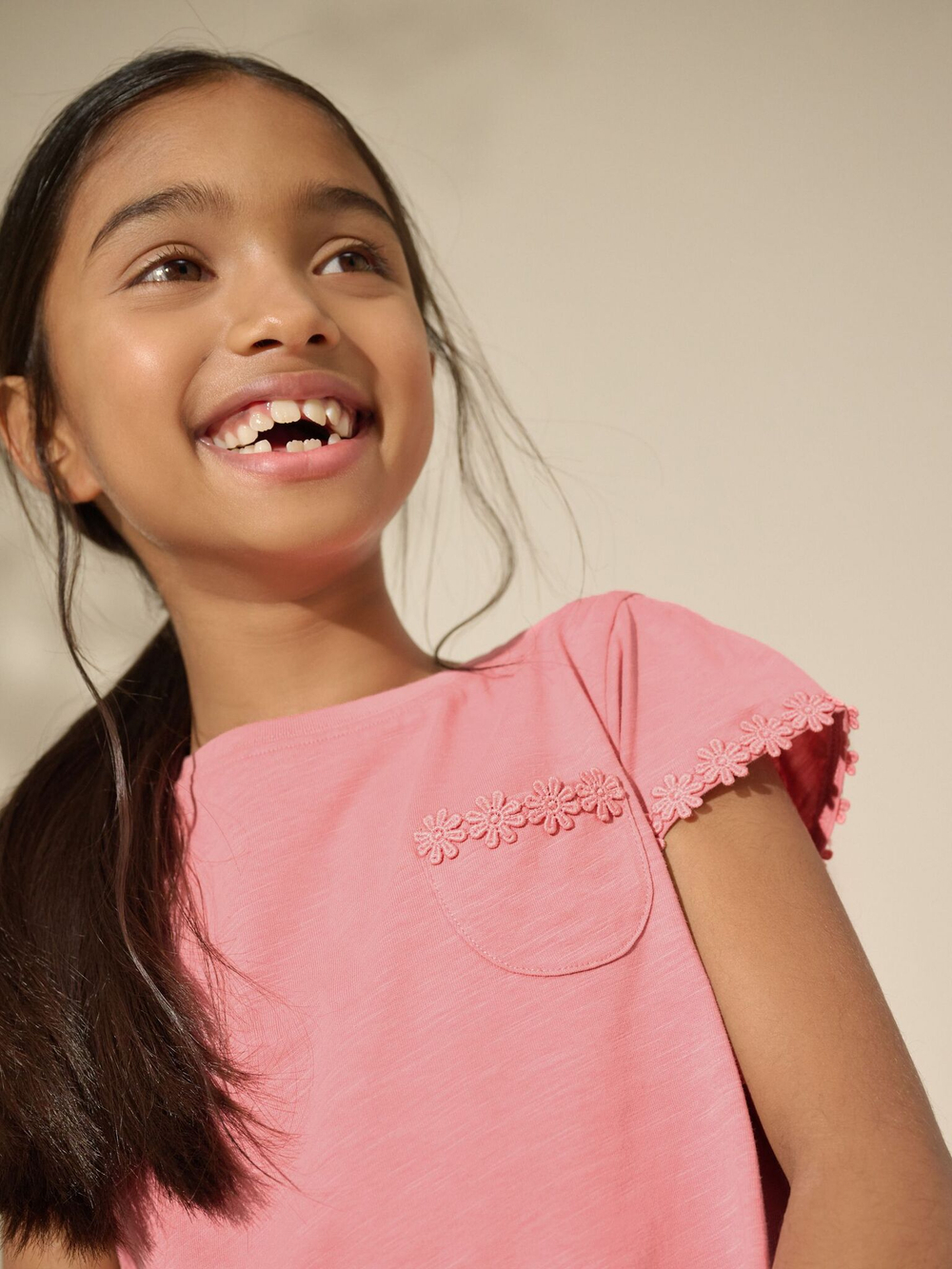 Футболка для девочки Next AG5-835, 3 шт., Розовый, Синий, Белый