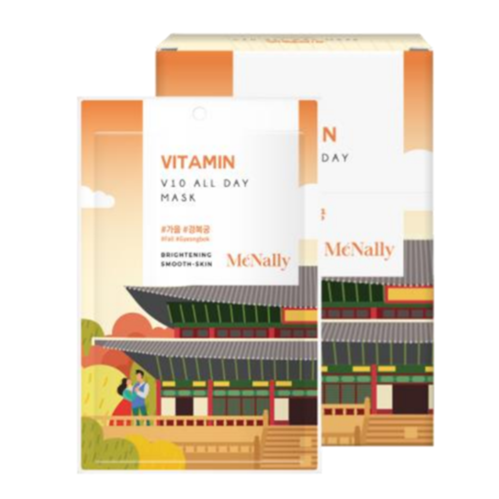 Тканевая маска с витаминным комплексом MCNALLY Mask V10 All Day Vitamin