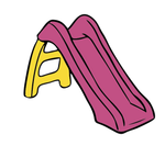 Горка детская 70 см, розовый/желтый