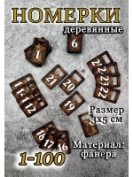 Номерки для гардероба 3х5 см