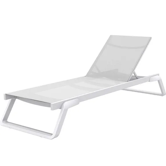 Шезлонг алюминиевый Tropic, белый