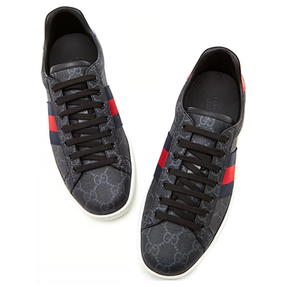 Gucci Ace Gg Supreme "Black Grey"