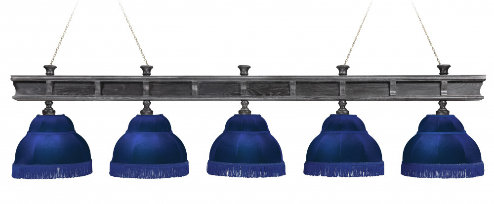 Лампа Президент Сильвер 5пл. ясень (Экс.2,бархат зеленый,бахрома желтая,фурнитура золото)