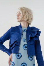 Джинсовый жакет с воланами PEOPLE