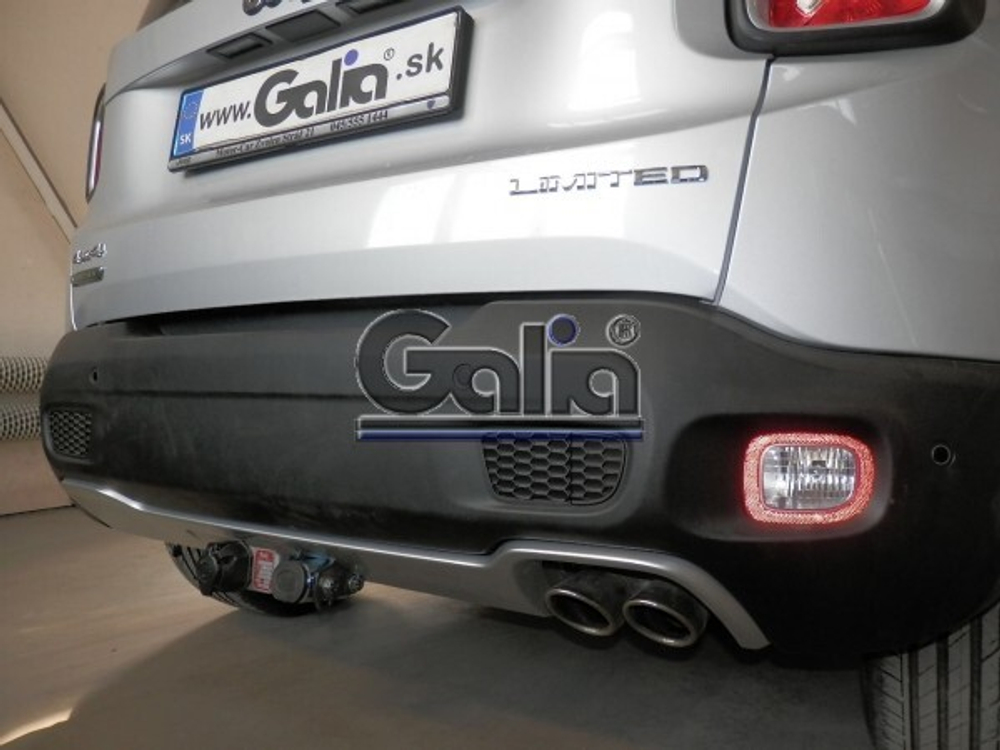 Фаркоп оцинкованный Galia J011A для Jeep Renegade 2014-, FIAT 500X 2014-(паспорт и сертификат в комплекте)(без электрики)