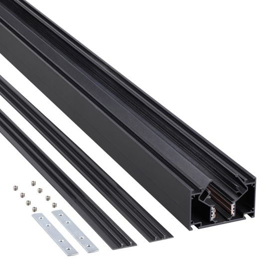 135244 SHINO NT24 123 черный Низковольтный шинопровод для монтажа в натяжной потолок 3м IP20 48V FLUM