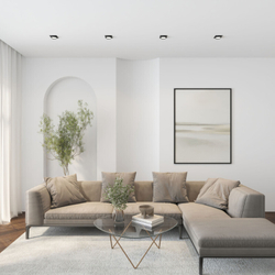 DK2091-BK Встраиваемый светильник FLAT, IP 20, до 15 Вт, GX53, LED, черный, алюминий