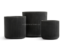 Кашпо TREEZ ERGO - серия Jet - Цилиндр - Антрацит