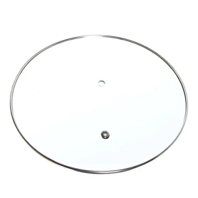 Крышка без ручки 20 см стеклянная с металлическим ободком и пароотводом С
