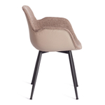 Кресло VALENTINO (mod. PC45-2) / 1 шт. в упаковке металл/экокожа/ткань, 55 х 58 х 81 см, Brown (коричневый)/чёрный
