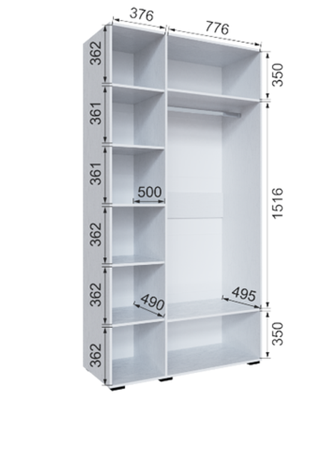 Шкаф с зеркалом Бруклин 120Ш