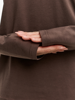 Лонгслив свободного кроя в цвете шоколад