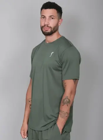 Мужская футболка RS Performance Tee Court Green/Court White (211M000011/608)