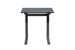 Стол журнальный приставной серый, стекло тонированное 50x50x50см Garda Decor