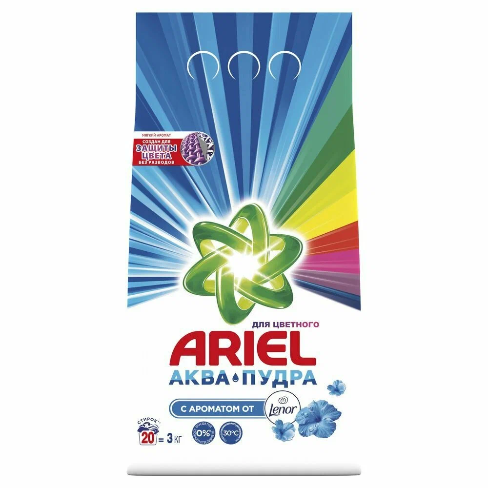 Стиральный порошок Ariel Color с ароматом Lenor 3 кг