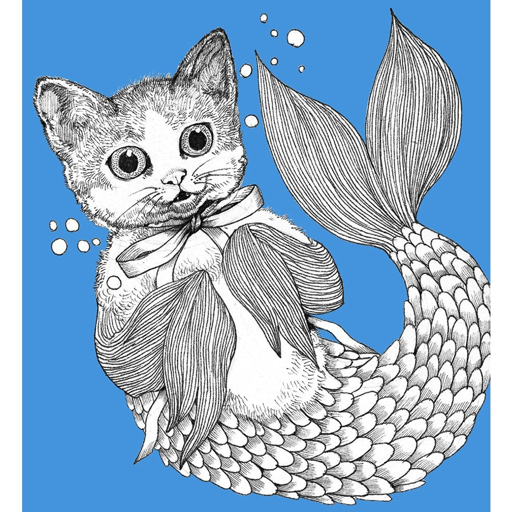 Раскраска Контэнт-Канц, 215*245 мм, лам. картон, soft-touch, выб-лак, конгрев, 48 л., цвет. внутр. блок, "Вселенная Юкко Хигучи. Мяуморфозы"