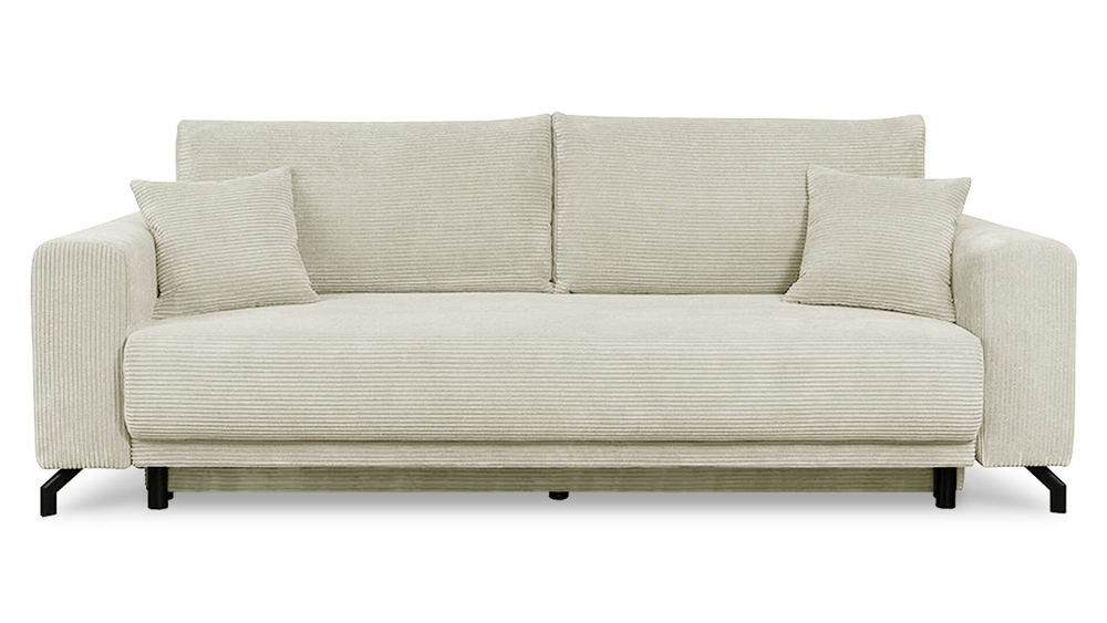 Диван Сенлин Лайт Cilium Bone 252*103*90 см, Белый Вельвет Еврокнижка Фиеста