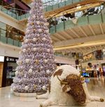 Уличная елка каркасная "Уральская белая сосна" (белая леска) 14 м