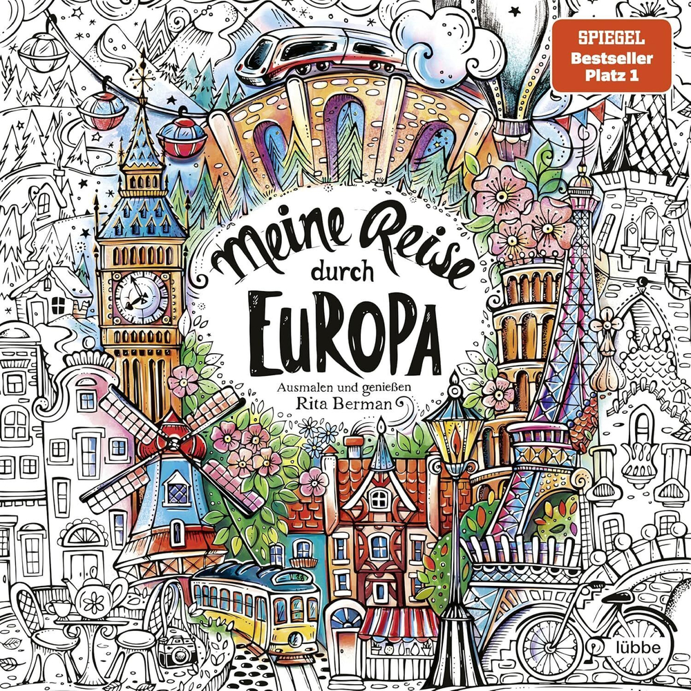 Meine Reise durch Europa. Rita Berman. Coloring book