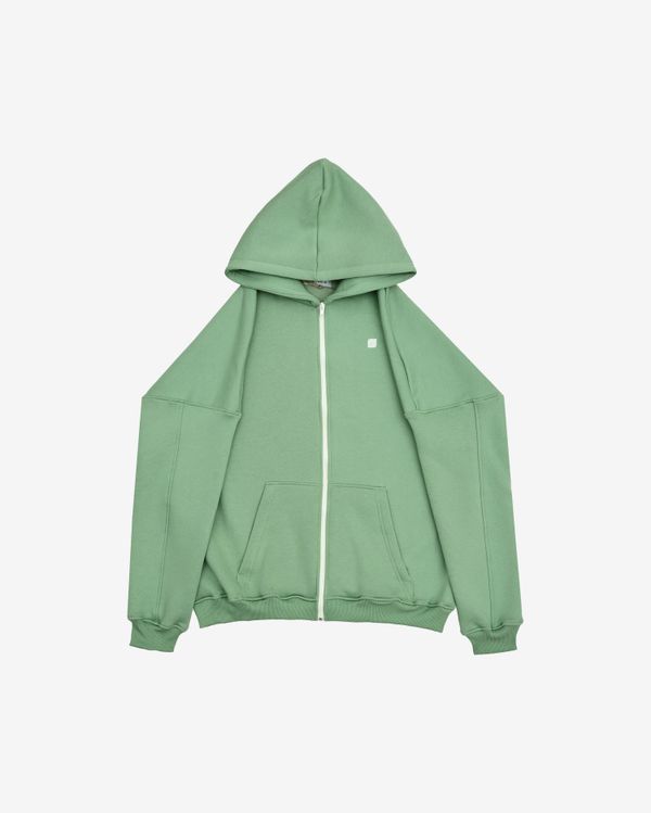 Худи Zip-Up Basil утепленный зеленый - фото 1